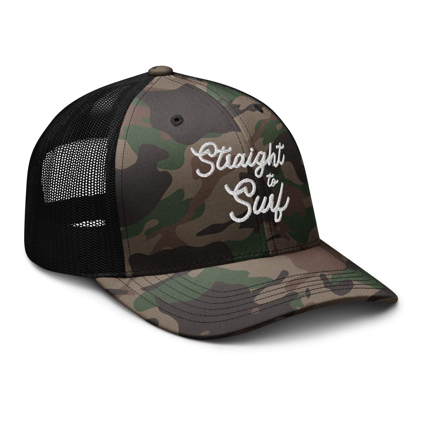Camouflage trucker hat - Black