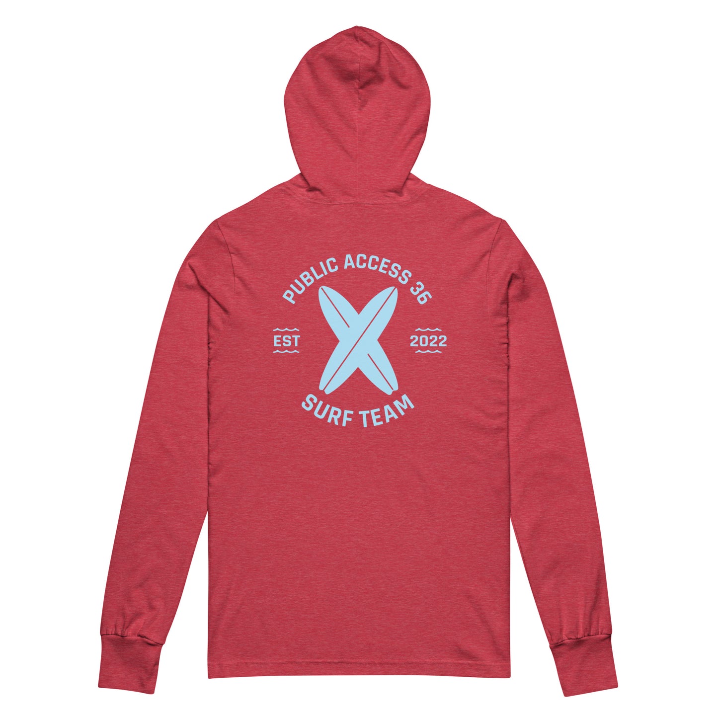 PA-36 Surf Team - Heather Red Hooded long-sleeve tee