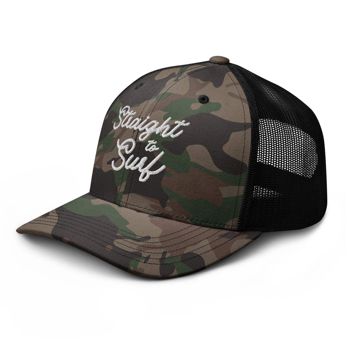 Camouflage trucker hat - Black