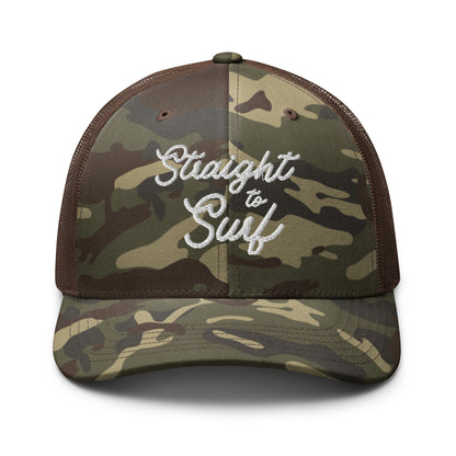 Camouflage trucker hat - Brown