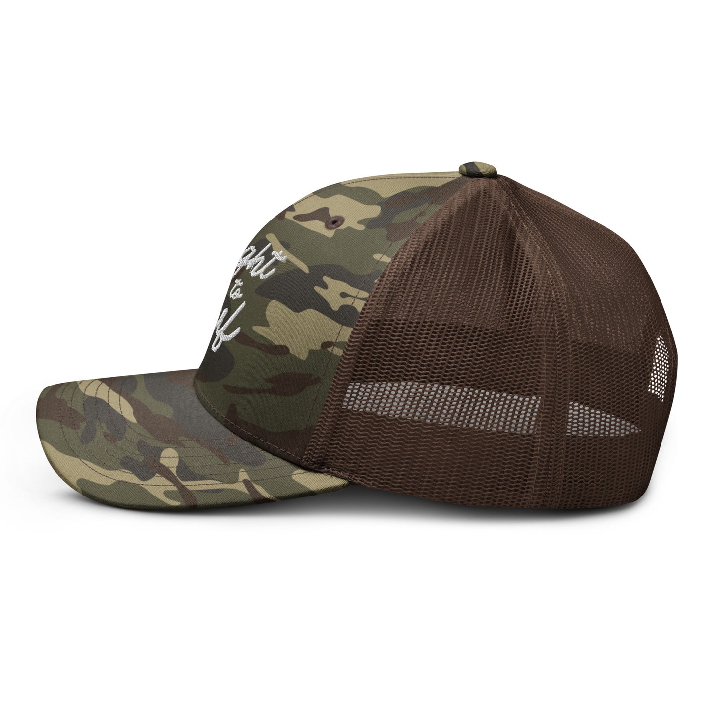 Camouflage trucker hat - Brown