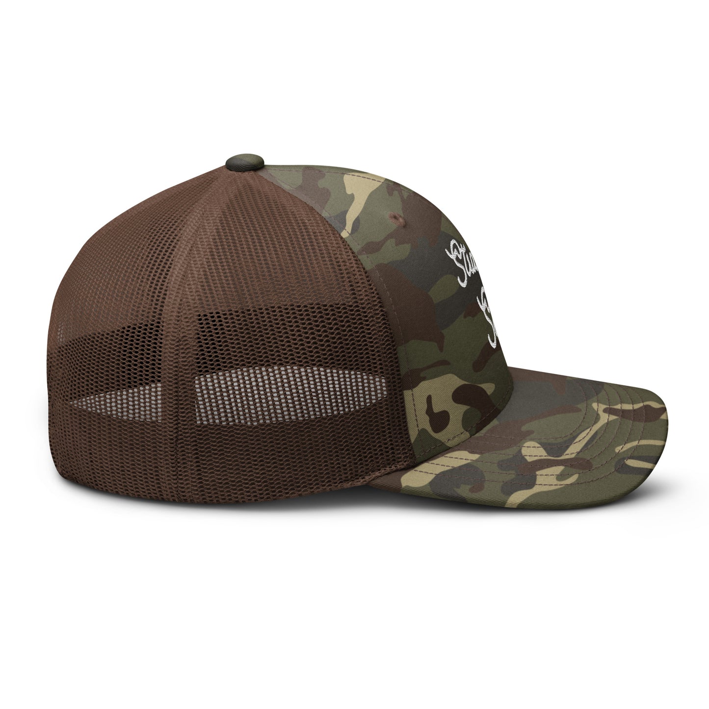 Camouflage trucker hat - Brown