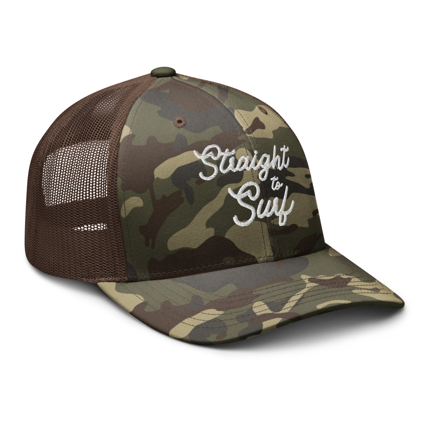 Camouflage trucker hat - Brown