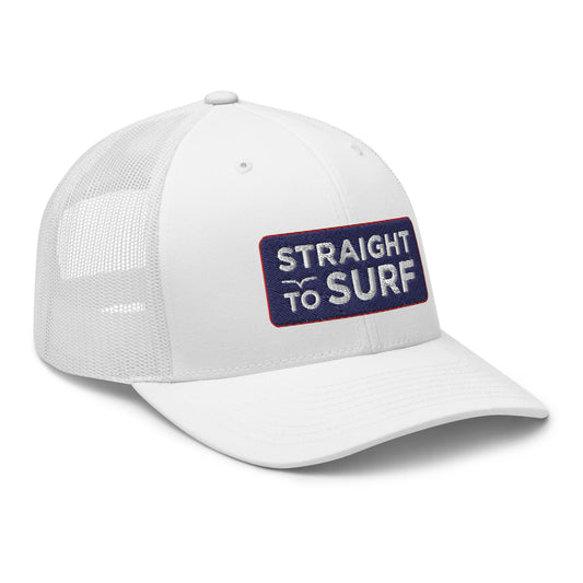 Straight to Surf - White Trucker Hat